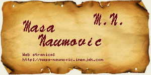 Maša Naumović vizit kartica